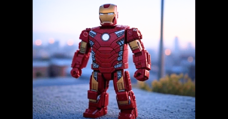 Iron Man made entirely from LEGO bricks