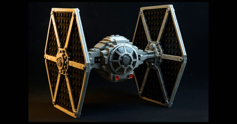 Star Wars TIE Fighter made from LEGO bricks