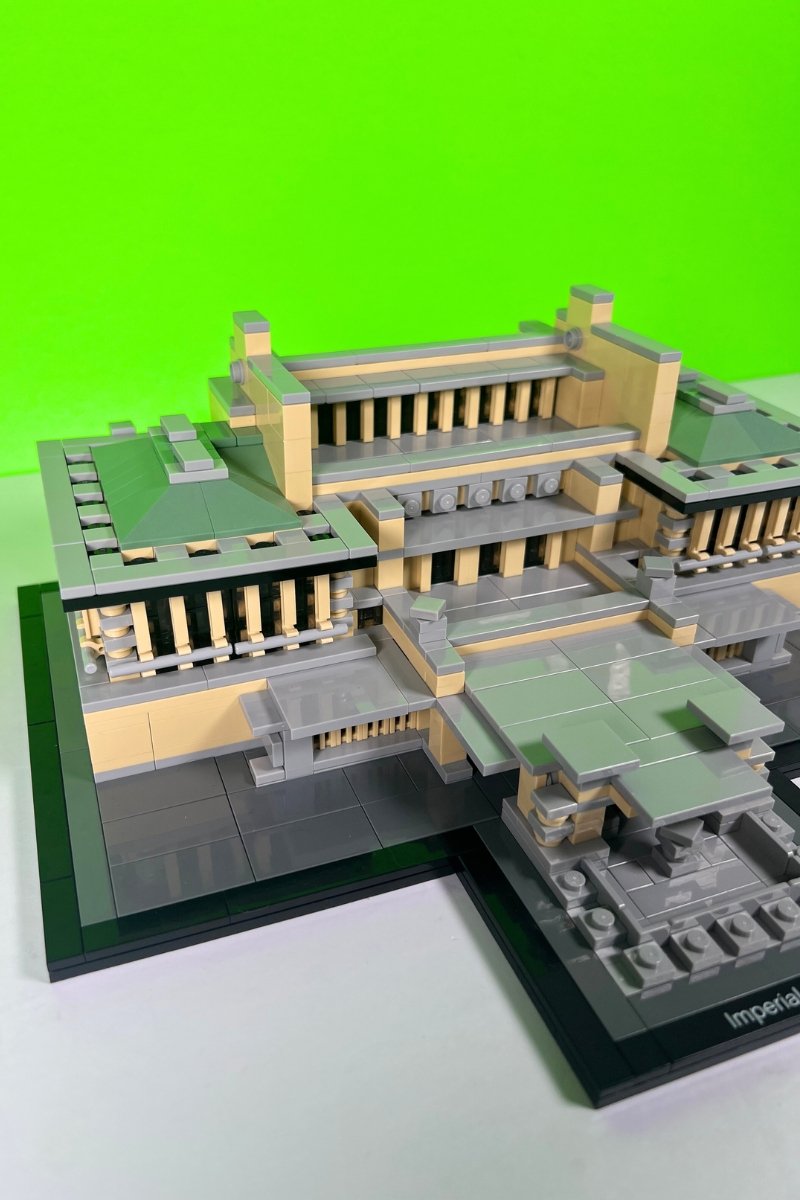 A side-front view of the full build
