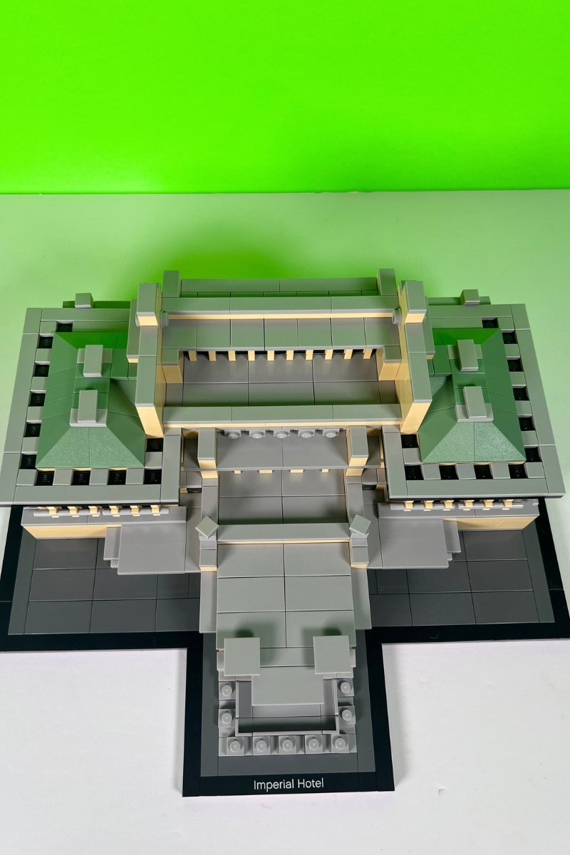 A top-down view of the LEGO set