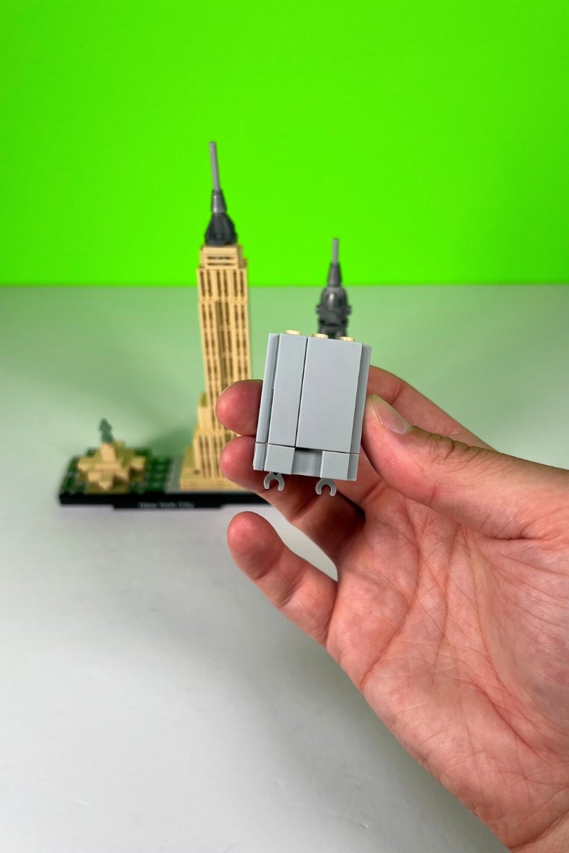 The lower portion of the WTC LEGO building
