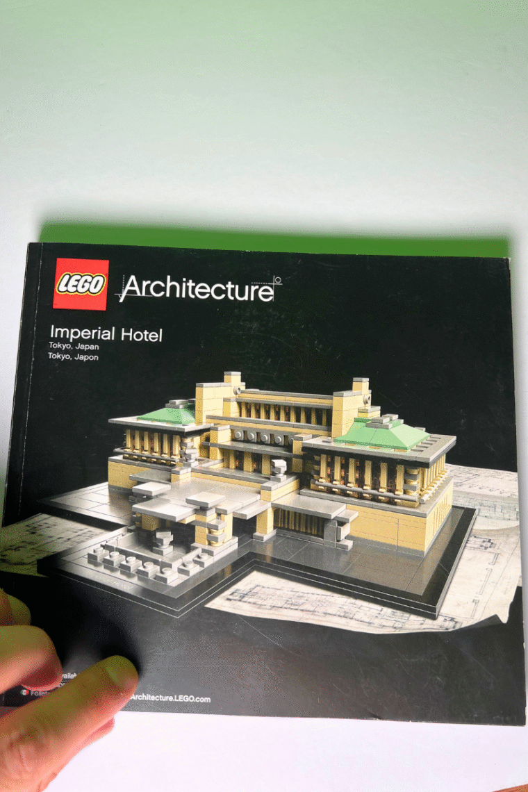 LEGO Architecture Imperial Hotel physical booklet for building instructions