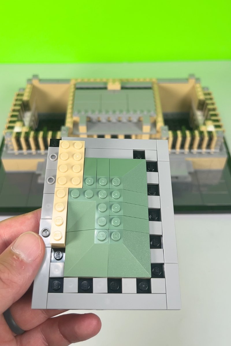 A section of the roof of the LEGO Imperial Hotel build