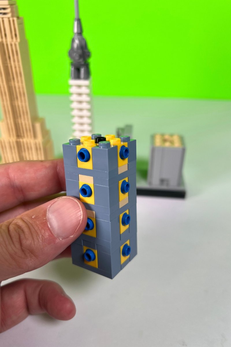 Unique stack of LEGO bricks