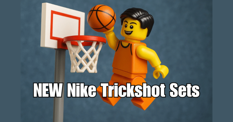LEGO minigure dunking a basketball