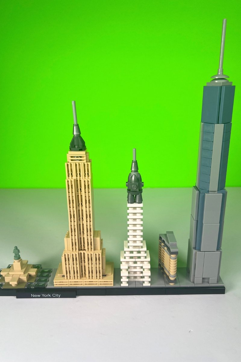 Fully built NYC LEGO set
