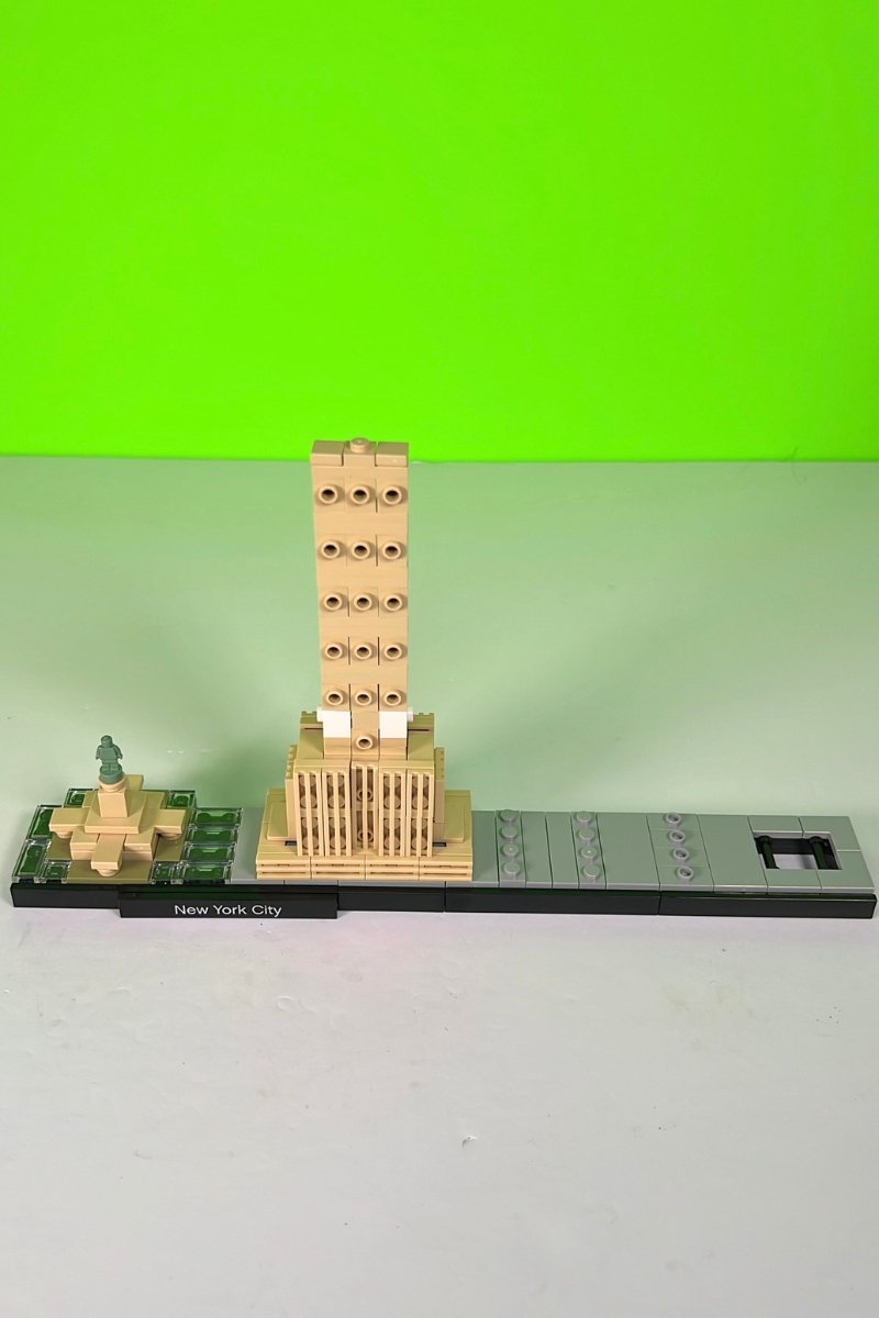 LEGO Empire State building without the final pieces attached