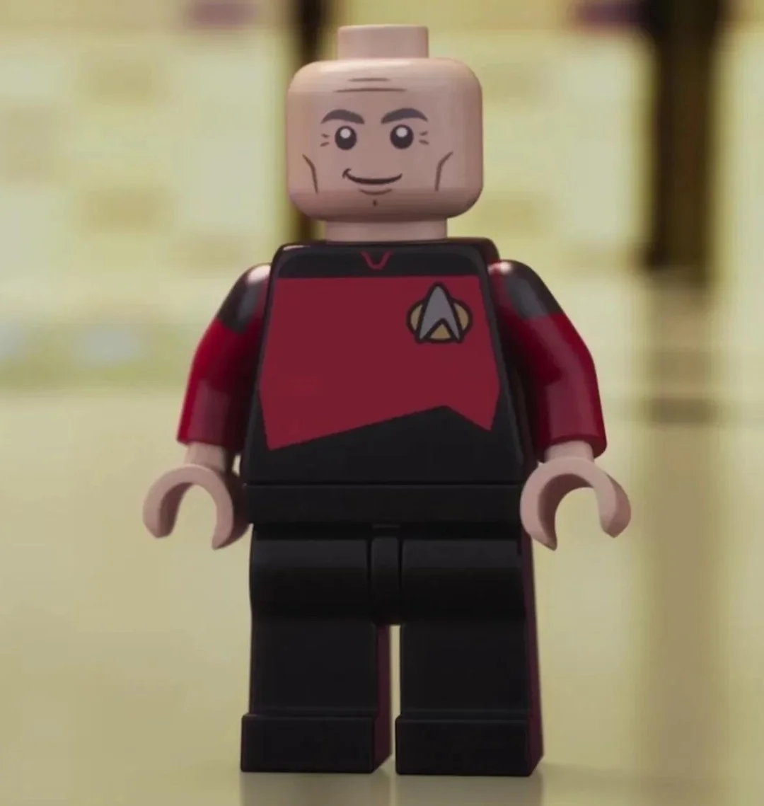 Captain Jean-Luc Picard minifigure made from LEGO